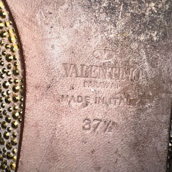 Valentino Garavani Glam Micro-Rockstud Ballet Flat Smoking Slipper Women’s 37.5 - Picture 11 of 15